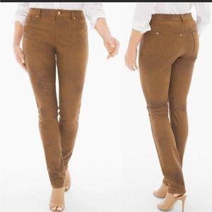 Chico's Ultimate Fit Faux Suede Knit Skinny Pants
